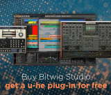 Compra Bitwig Studio e Ganha grátis um PlugIn U-HE