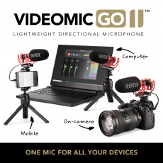 A RODE apresenta o Videomic GO II & WS12